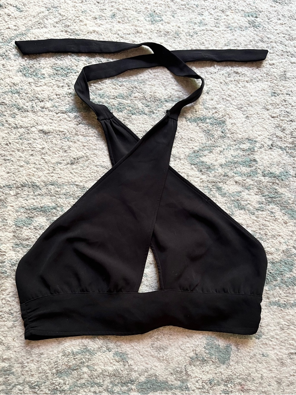 Black Halter Cross-Front Convertible Top